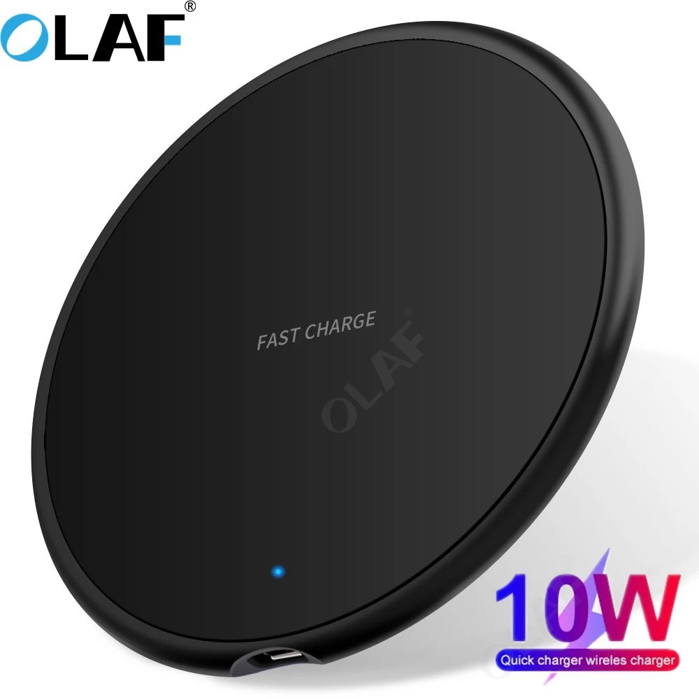 OLAF QI Беспроводное зарядное устройство для iPhone 11 Pro Xs Max X 8 Plus 10 Вт 2A Быстрая зарядка