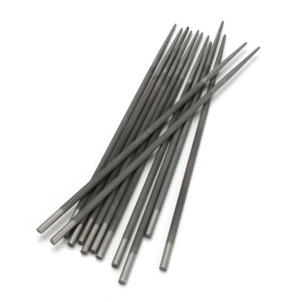 

12pcs 3/16 4.8mm Pointed Round-File Round Chainsaw Files Filing For Woodwork