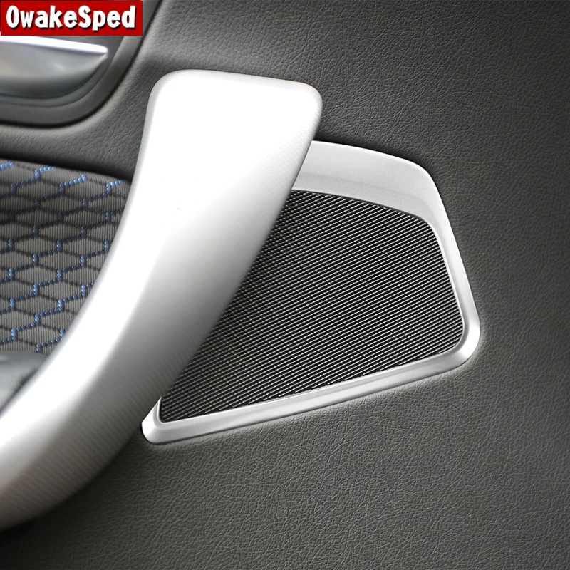 

Car Accessories Interior Door Audio Stereo Speaker Frame Decoration Cover Trim For BMW 1 Series F20 2012-2016 Automotive Strips