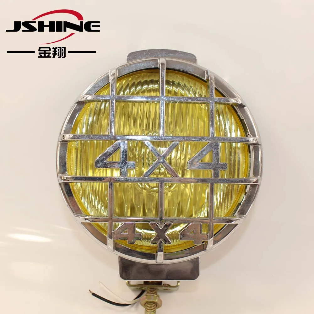 

With Grill 4*4 Round Yellow Glass Spot Light