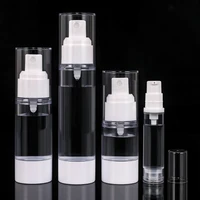 15ml 30ml 50ml 80ml 100ml plastic vacuum spraypump lotion refillable bottle travelling refillable container empty airless case