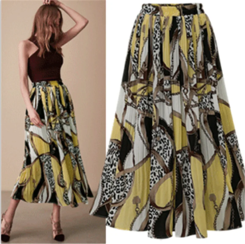 

Bohemian Style Woman Skirt Print Female Vestido Woman Skirts