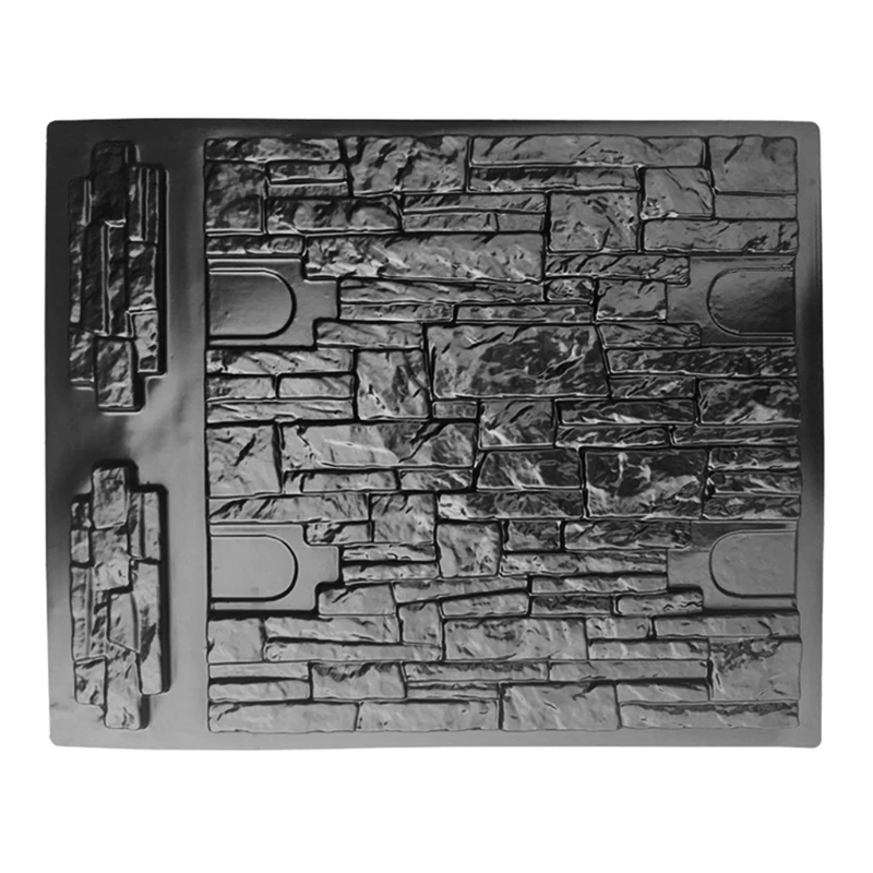 

Wall Concrete Molds Garden House Wall Stone Tiles Stone Mold Cement Bricks Maker Mould Vertical Concrete Stamps Retro