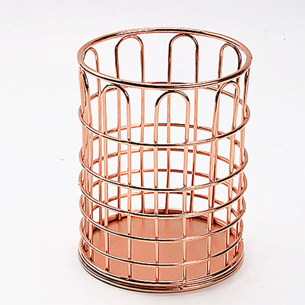 1 шт. Роза золотая металлическая ручка держатель настольный органайзер подставка