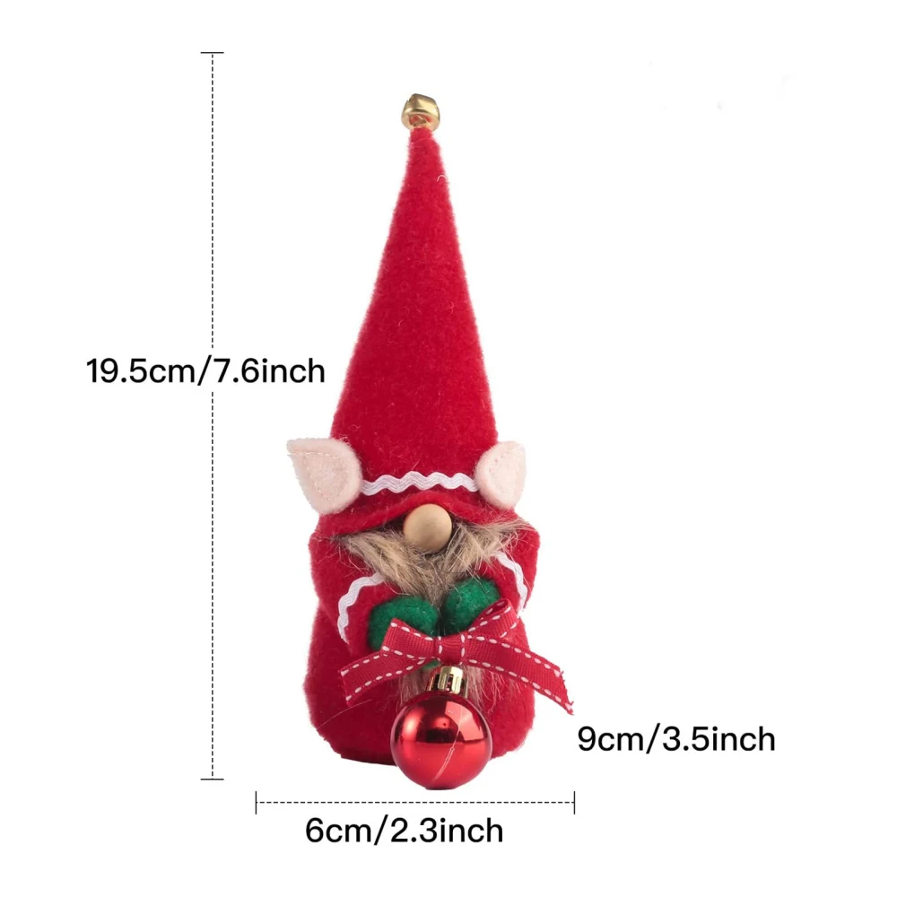 Xmas 2022 New Year Navidad For Tree Home Ornament Christmas Decorations Faceless Ornaments Cloth Bell Elf Rudolph Figurine |