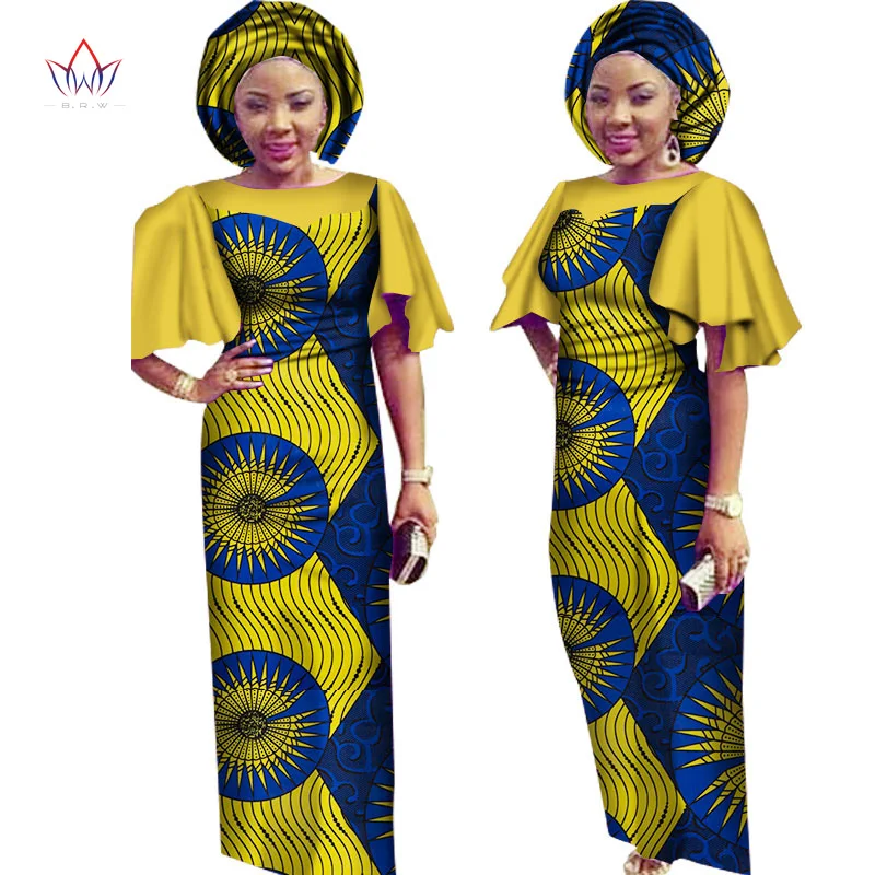 Платье с принтом в африканском стиле макси платья традиционная Женская одежда
