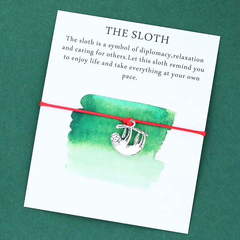Ленивец браслет желаний милый очаровательный дух животное ювелирные изделия Kawaii