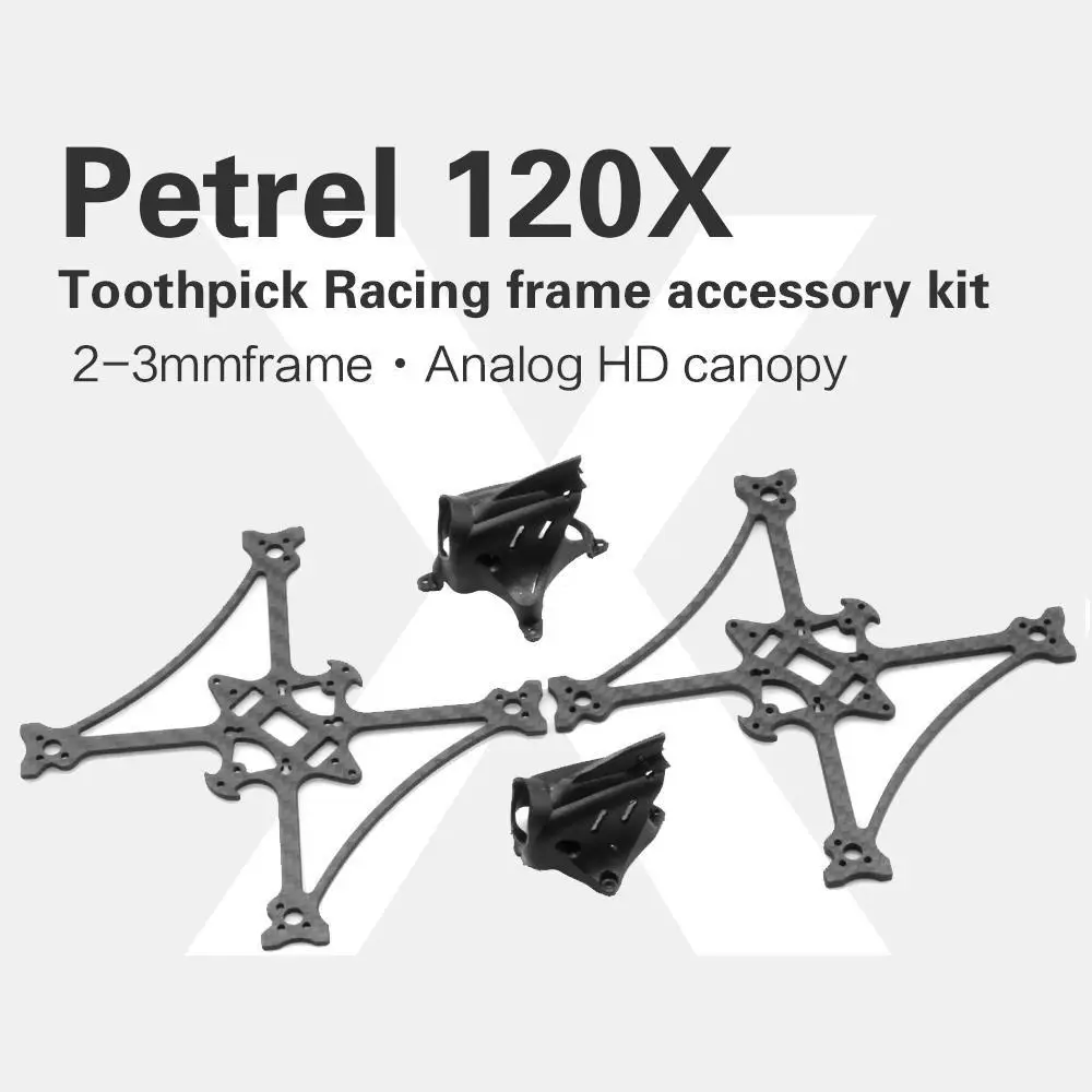 

HGLRC Petrel 120X Carbon Fiber 3inch Toothpick FPV Racing Frame 2mm 3mm Bottom Plate with Canopy for FPV Racing Freestyle DIY