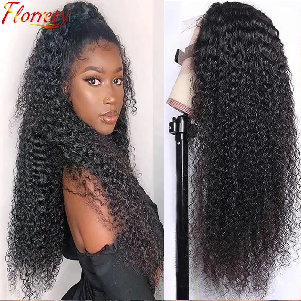 

Jerry Curly Lace Front Wig 13x4 Frontal Human Hair Lacefront 4x4 Kinky Pre Plucked Lace Closure Brazilian Wigs For Black Women