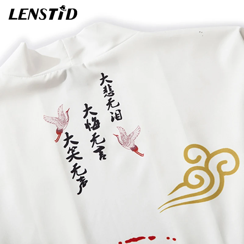 Мужское кимоно в стиле Харадзюку LENSTID китайское буддистское Кани летняя тонкая