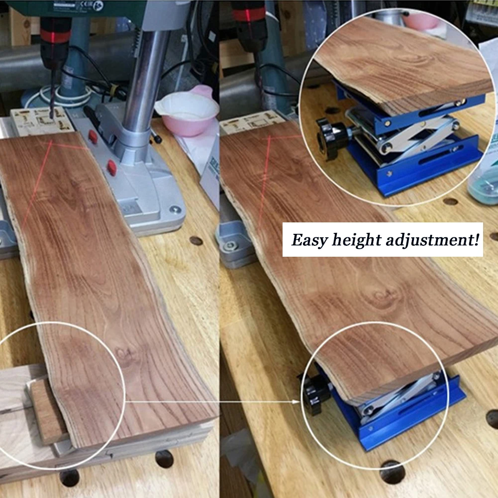 Aluminum Alloy Manual Control Support Stand Adjustable Scissor Rack Experiment Tool Woodworking Laboratory Lifting Platform | Инструменты