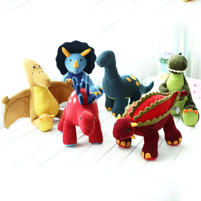 

Плюшевые игрушки-Динозавры Triceratops, дракон, мягкая набивная кукла, мультяшное животное, динозавр, детские игрушки, игрушки для сна, подарки дл...