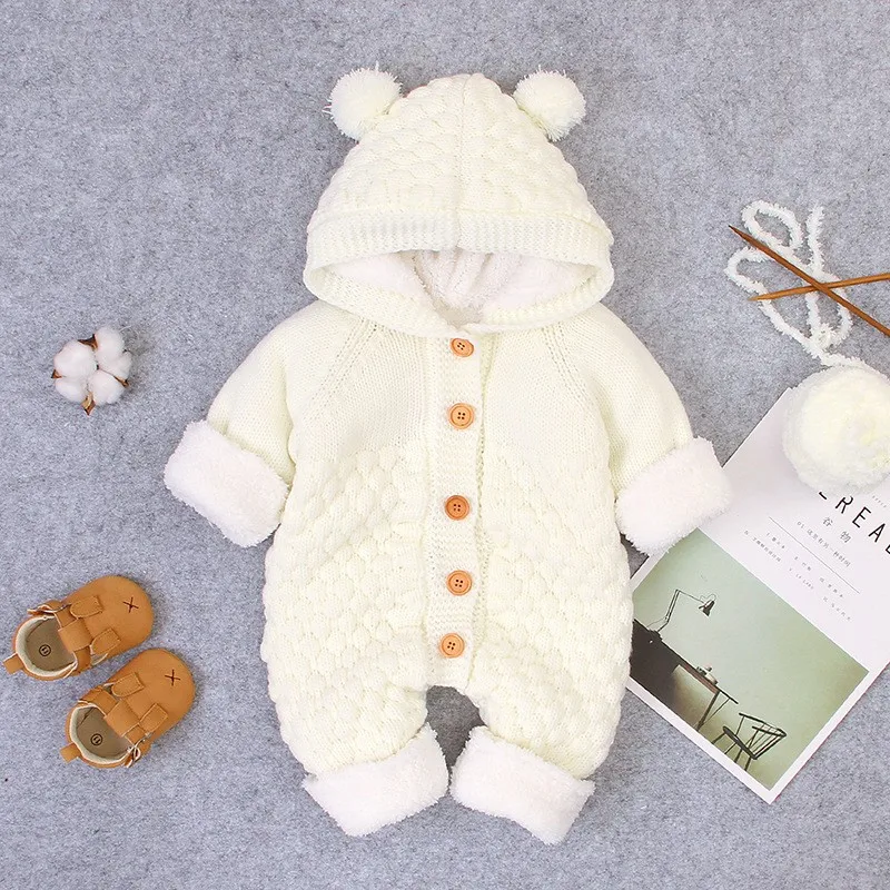 

AMTOY Infant Clothing Winter Baby Romper Children Knitted Jumpsuit Newborn Baby Boys Girls Clothes For Baby Overalls 0-3 Years