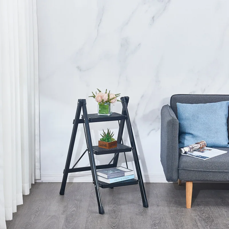 Ladder Household Folding Step Stool Two Three Four Five Steps Thickened Iron Pipe Pedal Indoor Trestle Small | Мебель