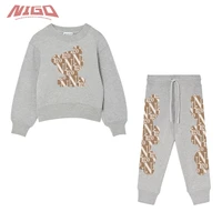 nigo kids 3 14 year old cotton sweatshirt printed jogging trousers suit clothes coat nigo35394