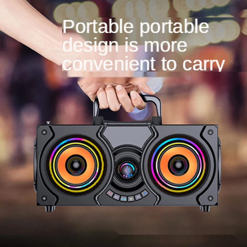 

50W bluetooth speaker wireless subwoofer outdoor portable bass column stereo home radio high volume karaoke speaker music center