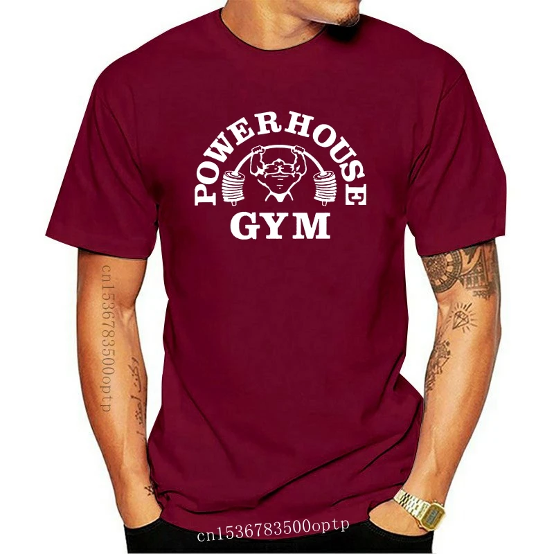 

Новинка 2021, футболка с логотипом Powerhouse GYM, Мужская футболка с коротким рукавом, размер женской повседневной хлопковой футболки с коротким ру...
