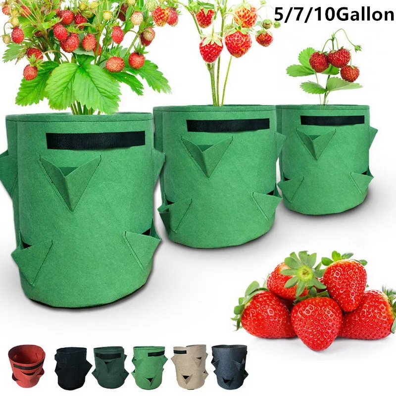 Сумка для выращивания клубники контейнер растений объемом 5/7/10 галлонов сумка