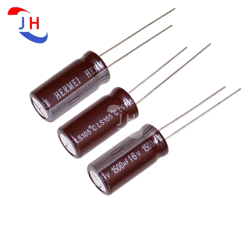 

10PCS Aluminum Electrolytic Capacitor 16v1500uf 10*20 LS Series High Frequency Low Impedance 5.0mm Pin Distance 16V 1500UF