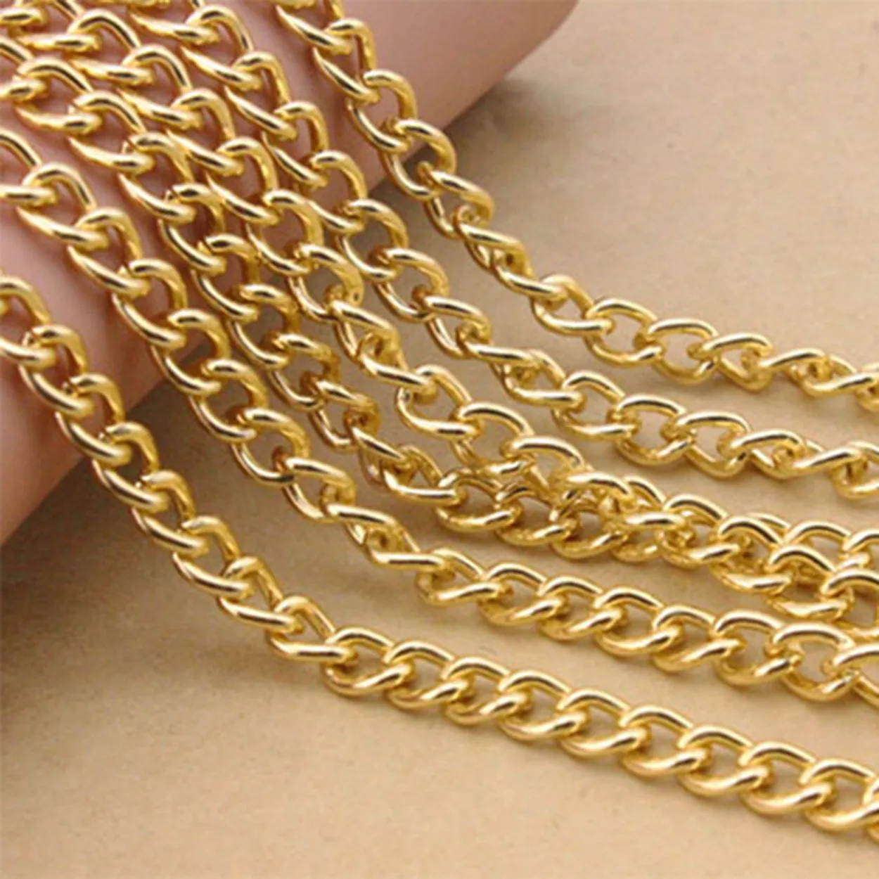 6x9mm 8x10mm 13x17mm Aluminium Metal Oval Open Link Cable Chain for Bag Handbag