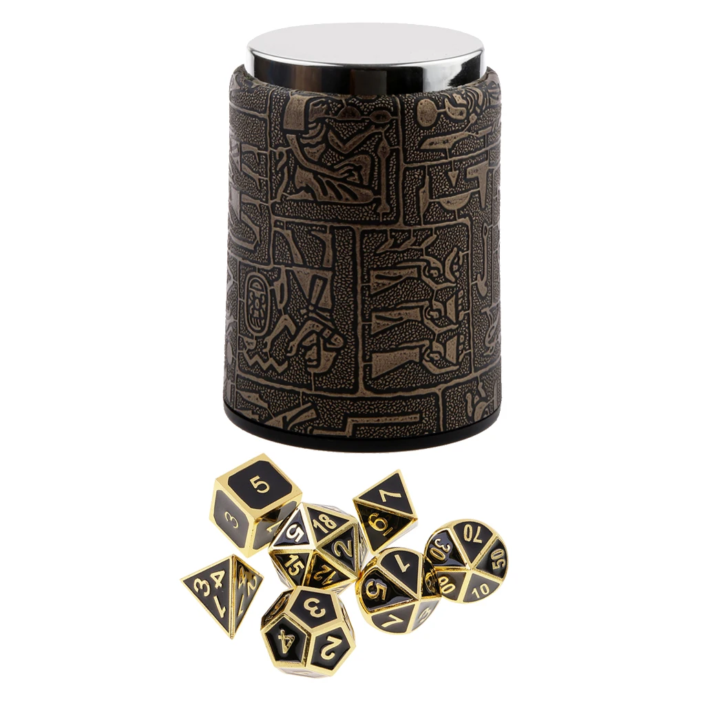 7 шт. металлические многогранные игральные кости для подземей и драконов