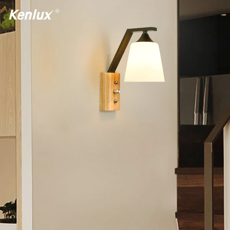 Декоративное Скандинавское бра настенные светильники со стеклянным абажуром