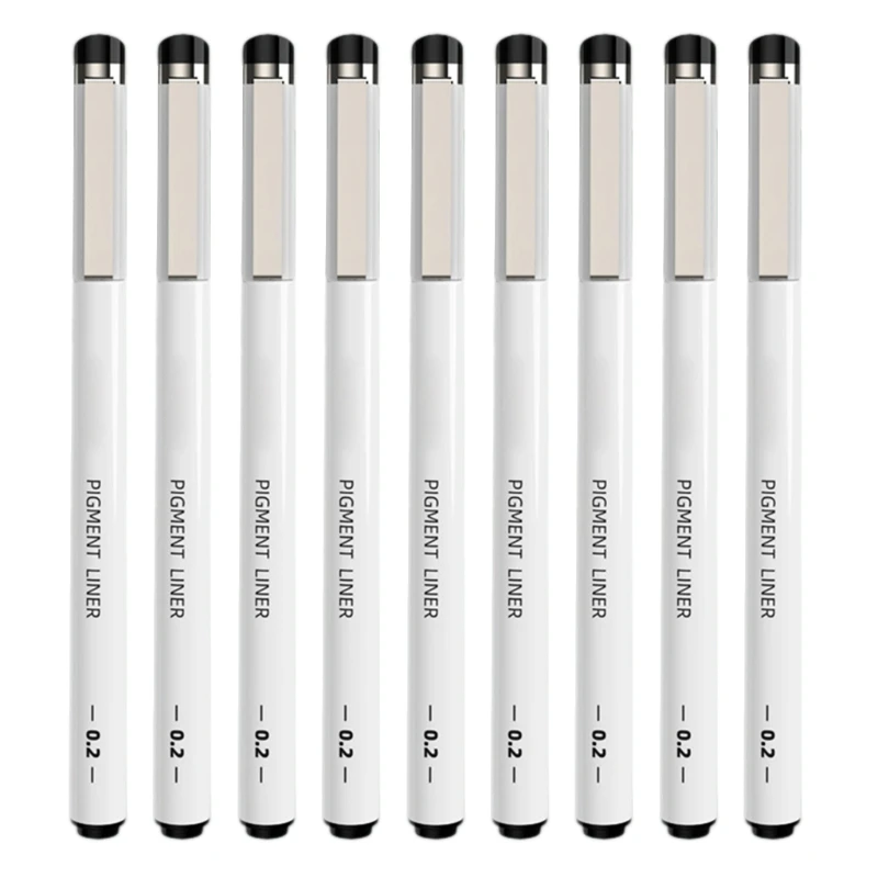 

Pack of 9 Pcs Multi-purpose Balck Liner Pens Kit DIY Graffiti Fineliner Pens Set