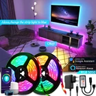 Светодиодная ленсветильник RGB 2835 5050 Tuya Smart WIFI Alexa Голосовое управление 12 В Гибкая Диодная водонепроницаемая лента для дома фестиваля Luz