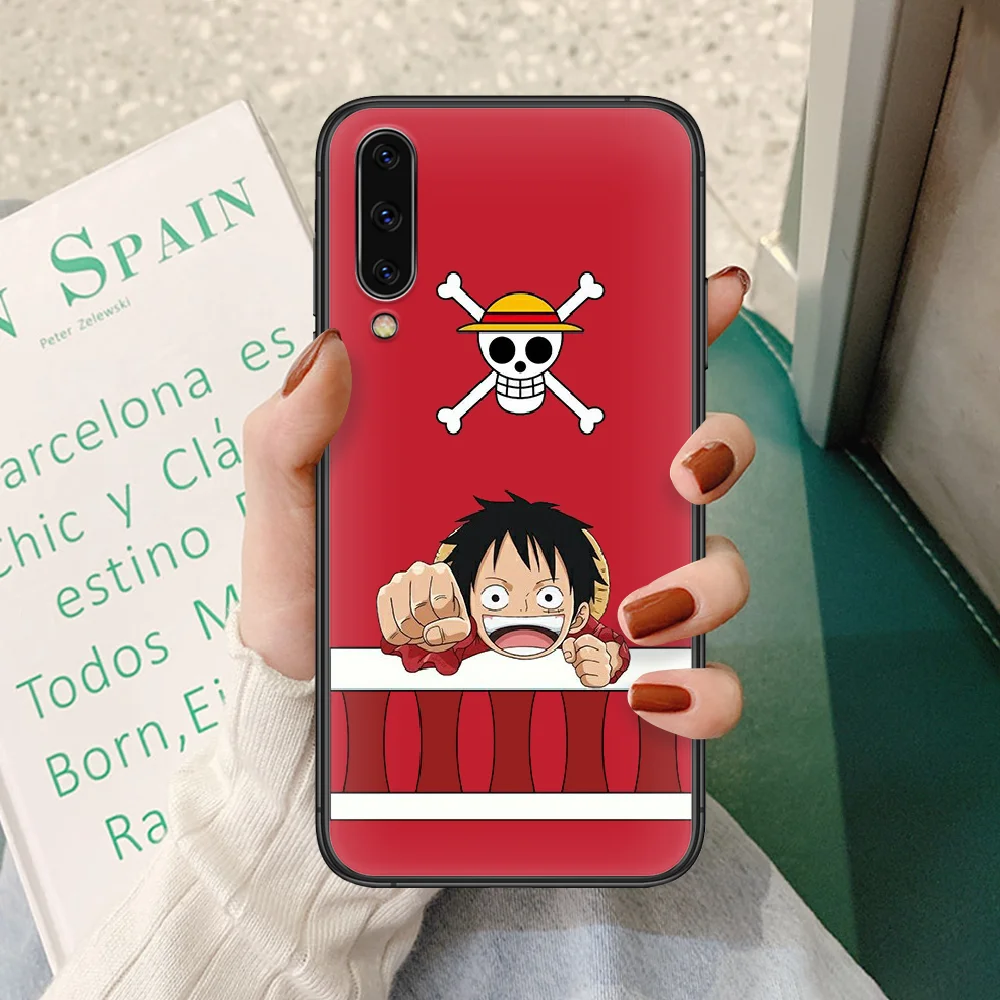 

ONE PIECE Monkey D. Luffy Phone case For Samsung Galaxy A 5 10 20 3 30 40 50 51 7 70 71 E S 4G 16 17 18 black hoesjes 3D shell