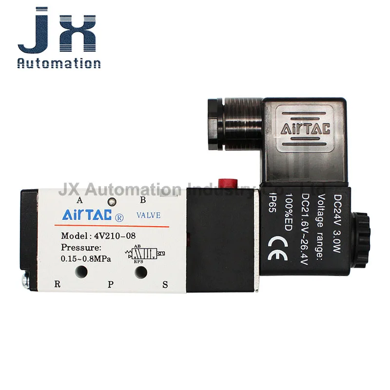 Оригинальный электромагнитный клапан AIRTAC 4V210-08 4V110-06 4V310-10 DC24V AC110V 220V двухпозиционный пятипозиционный пневматический клапан
