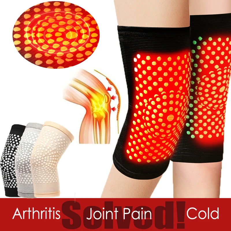 

1/2PCS Self Heating Support Knee Pad Knee Brace for Arthritis Joint Pain Relief Injury Recovery Belt Massager Leg Four Seasons