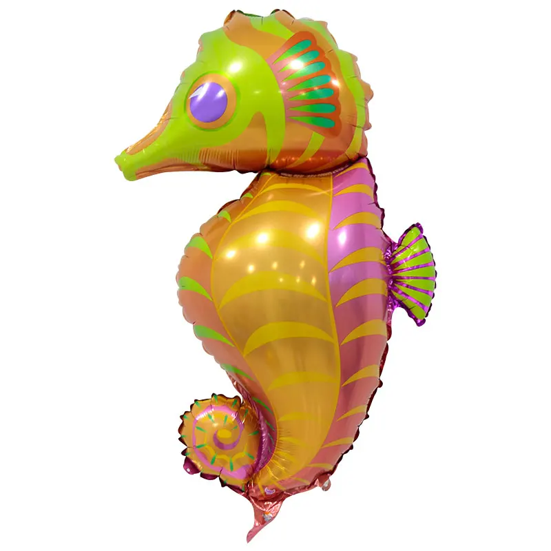 1 шт. большой гиппокамп Осьминог Рыба Акула фольгированный шар океанские животные тематические праздничные детские подарки украшение на день рождения Гелиевый шар - Цвет: 1pcs