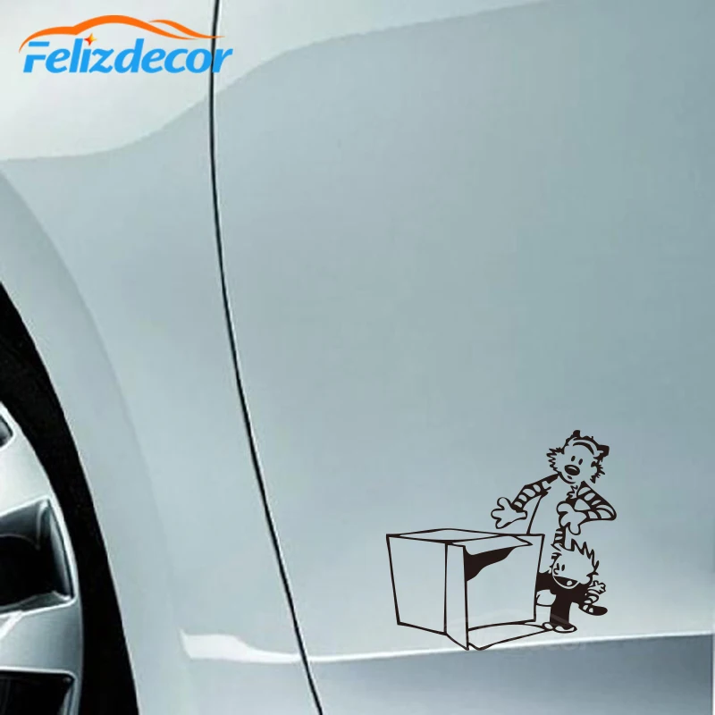 Cute Cat Mother With Baby In Study Paper Box Car Body Stickers Window Door Decal Funny Top Quality Rainproof ZP111 | Автомобили и