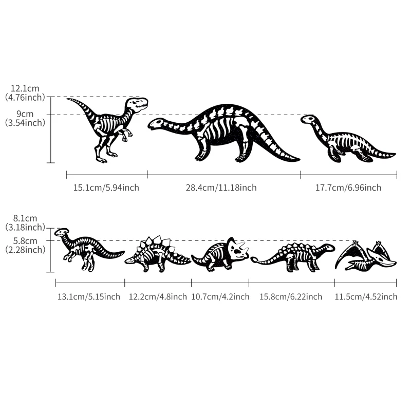 Tofok Fossil скелеты динозавров Светящиеся Настенные наклейки креативная гостиная DIY настенные наклейки сверкающий в темноте съемный декор