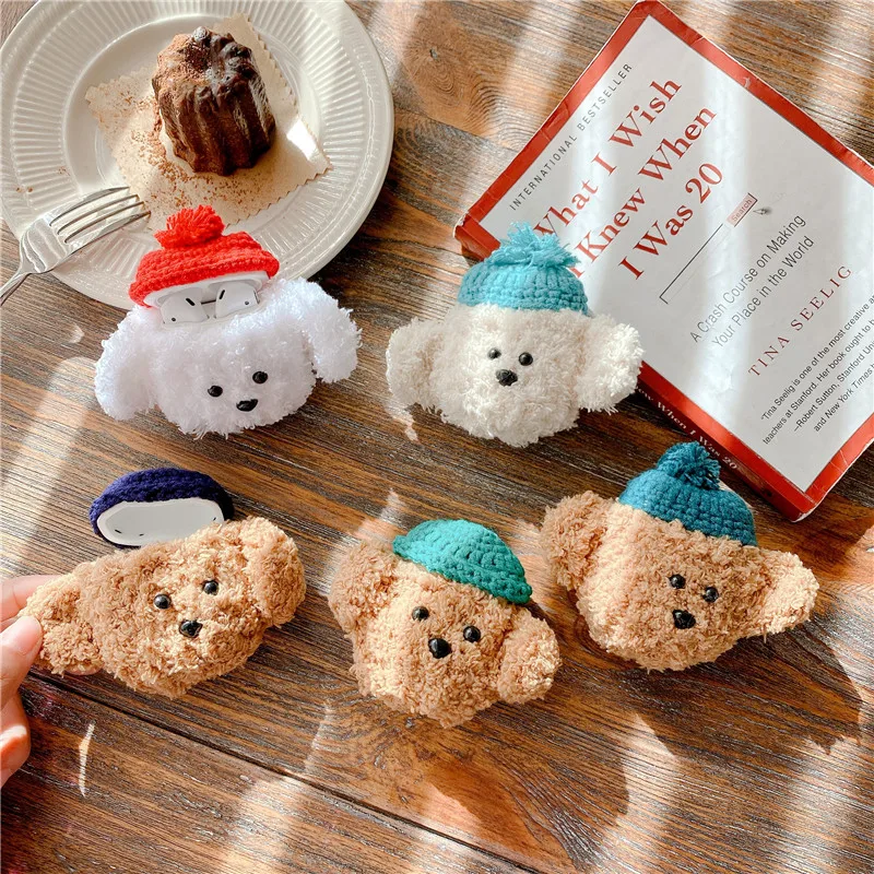 

Warm Soft Rabbit Fur Plush Airpods Case for Airpods 1 2 Fluffy Cover for Air Pods Pro Wireless Charging Earphone Box