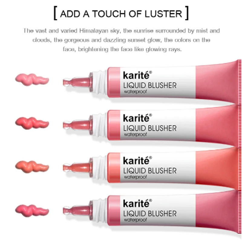 4 Colors Liquid Blush Makeup Face Rouge Make Up Professional Natural Cheek Blusher Long Lasting Brand Peach Cosmetic | Красота и