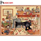 Алмазная живопись Huacan, швейная машина для украшения дома, Новое поступление, Набор для вышивки крестиком, мозаика для рукоделия, вышивка из бисера, Классическая