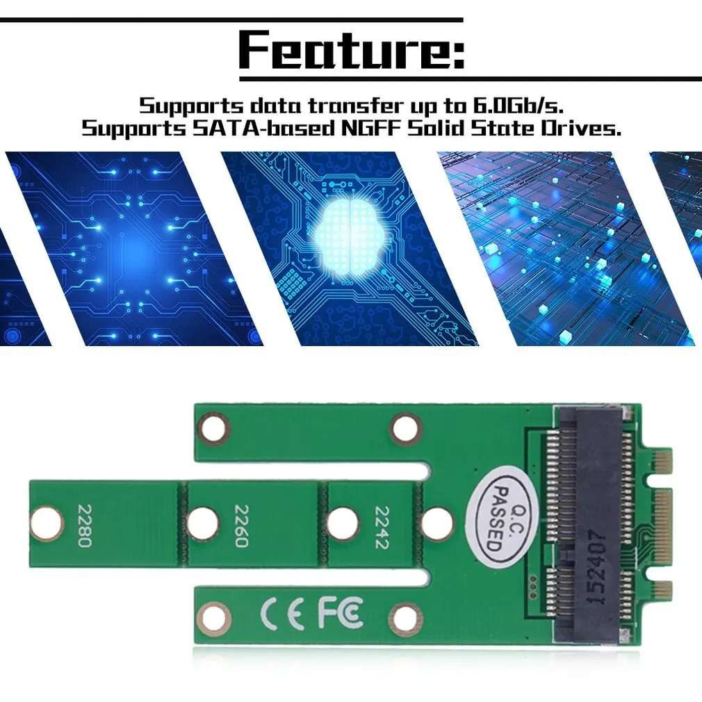 1Pcs NGFF M2 B SATA-Based Solid State Drives to MSATA Adapter Converter Card for Windows | Инструменты