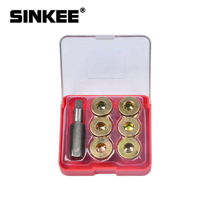 M13 масляная сковорода резьба ремонт набор автомобильный дренажный инструмент 7