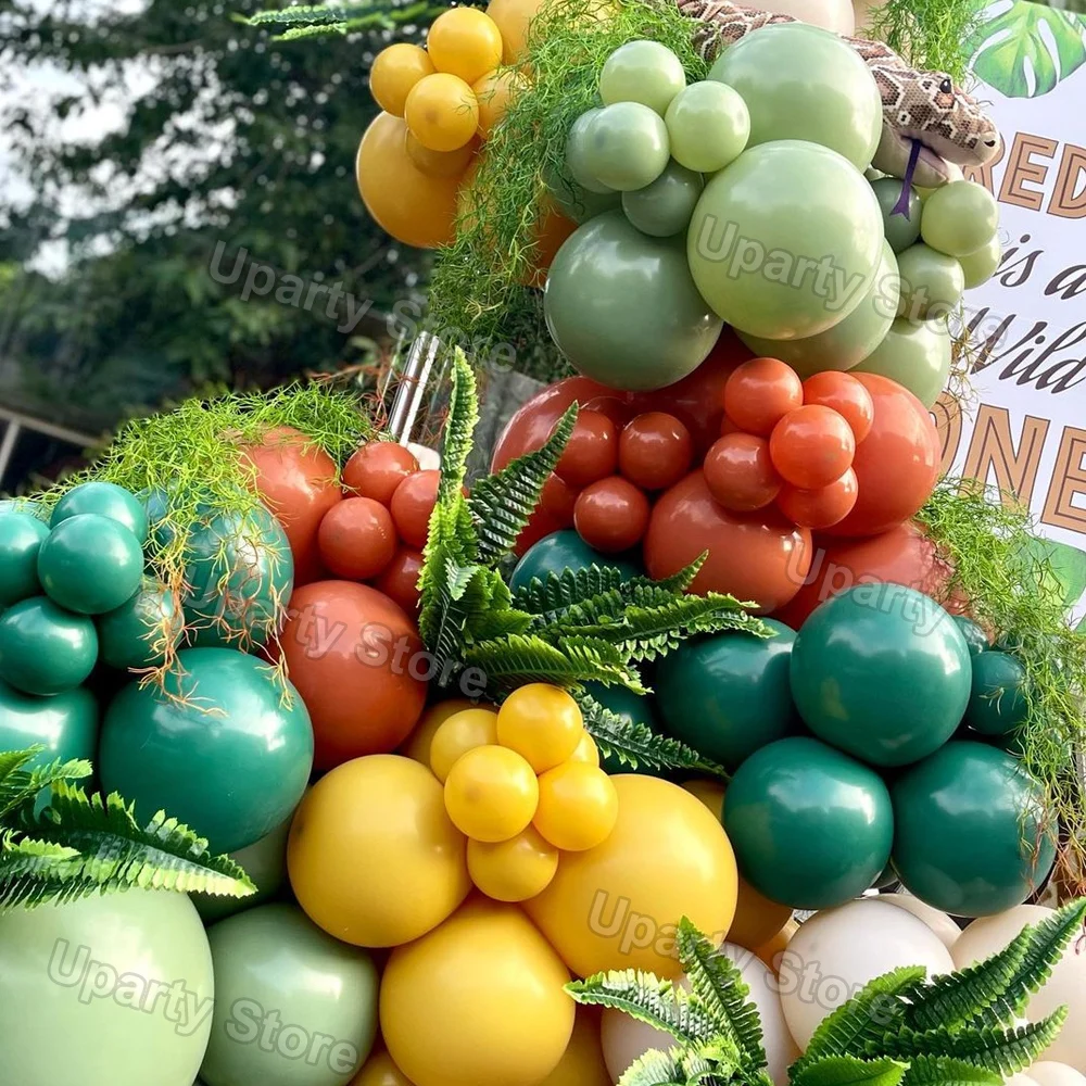 Воздушные шары в стиле сафари для дня рождения с изображением животных из