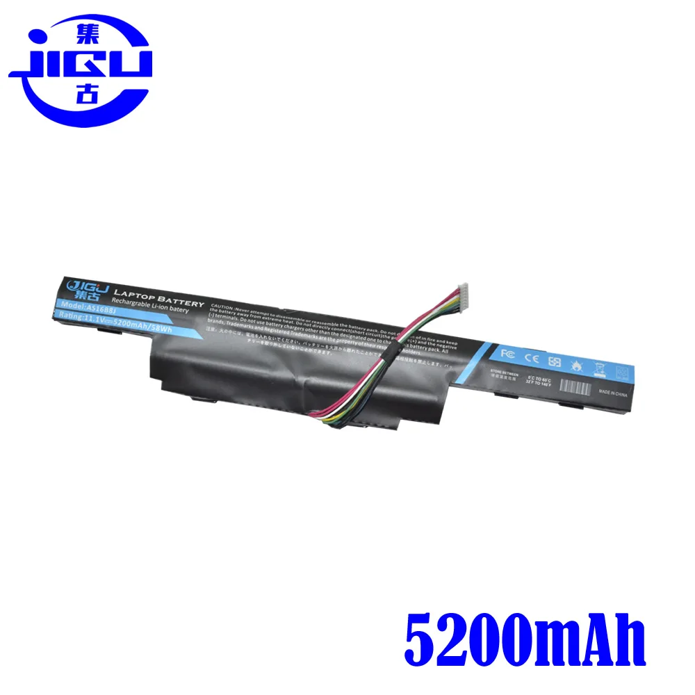 JIGU ноутбука Батарея Aspire E5 575G 53VG серии F5 573G 556W 57DS 75T4 AS16B8J 3INR19/66 2 для Acer|Аккумуляторы