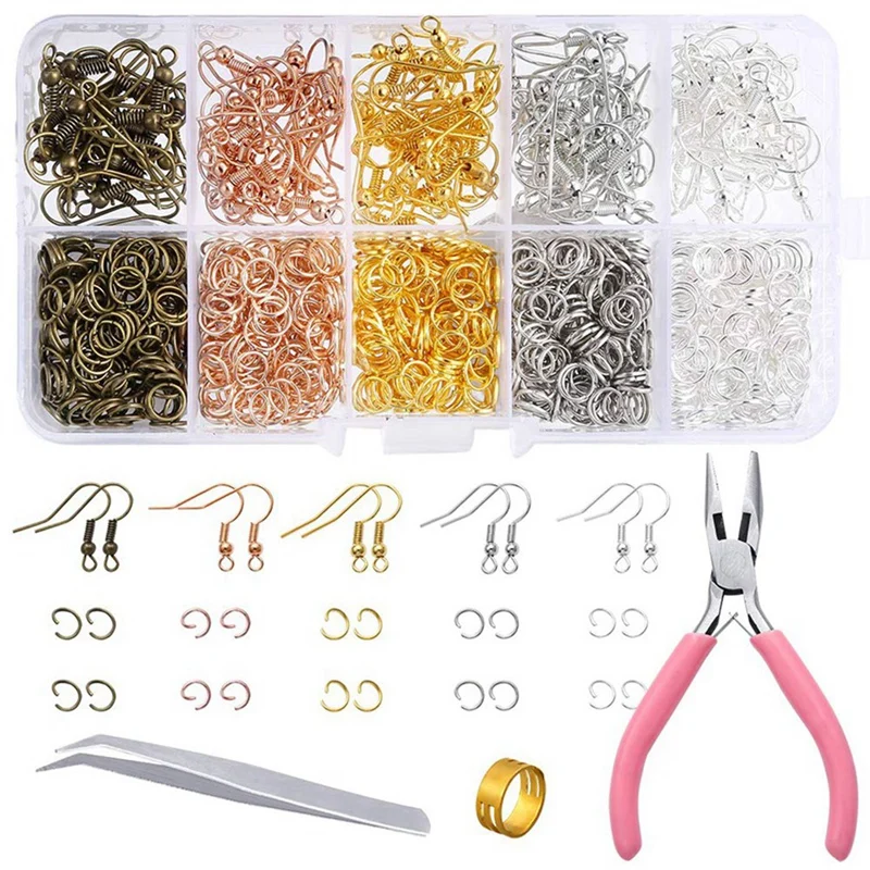 

1 set Crystal Elastic Beading Cord Thread & 1 set Earring Making Supplies Kit with Earring Hooks