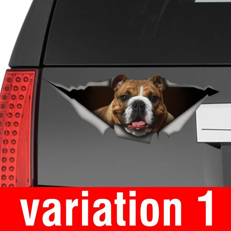

2021 Bulldog car decal, Vinyl decal,Pet sticker, Dog decal, Bulldog sticker