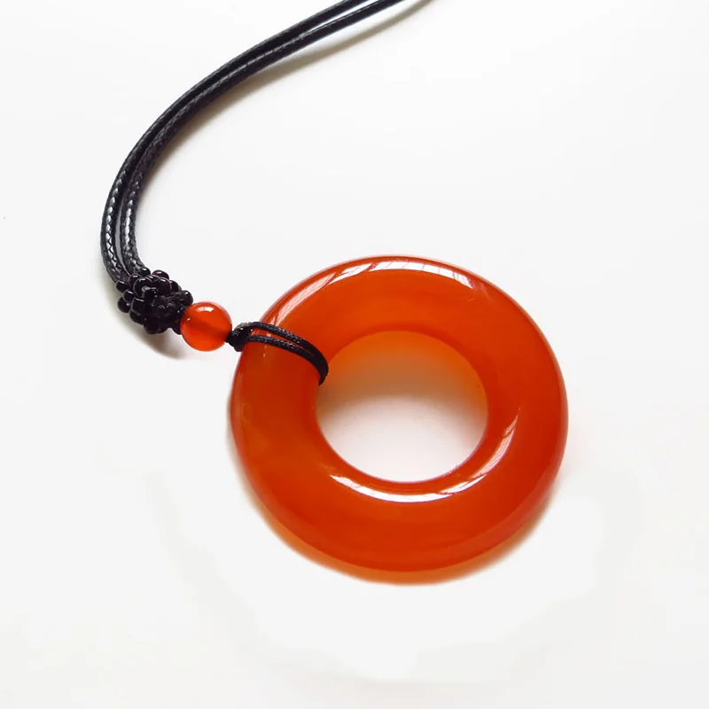 Красный агат халцедон кулон с пряжкой ювелирное изделие счастливый безопасный