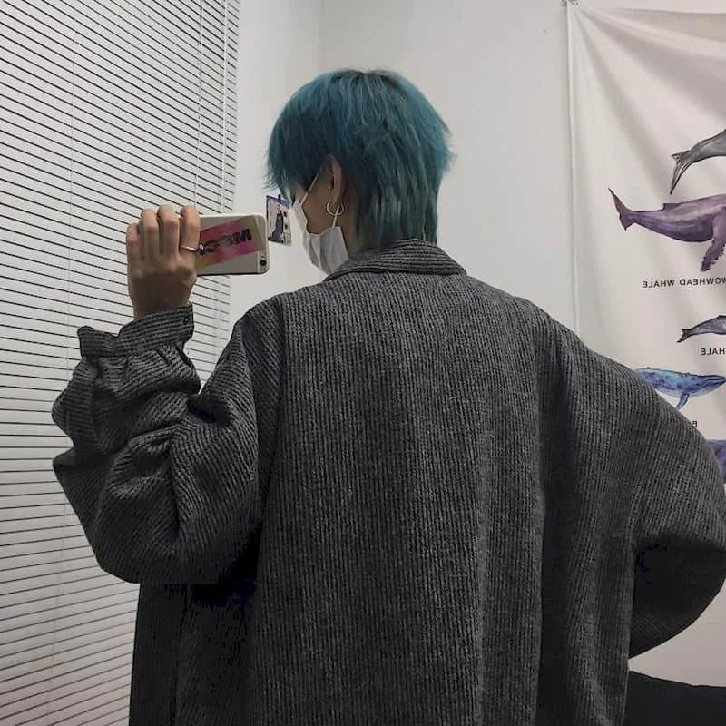 

Men's Shirt Jacket Harajuku Dark Wind Ins Super Fire Street Vintage Korean Handsome Loose Wild Stripes Coats Men Women