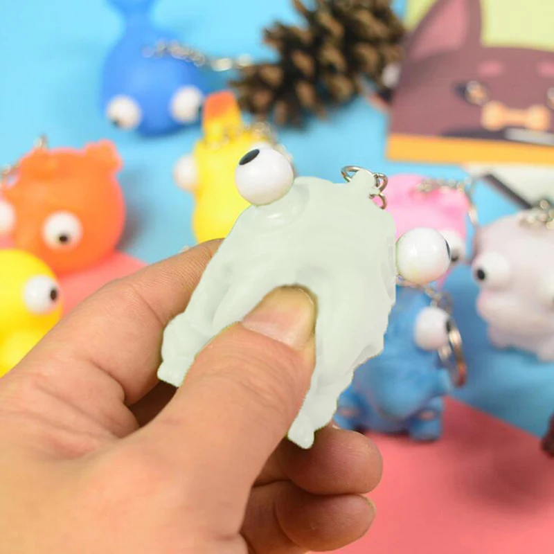 

Cute Cartoon Squeezing Key Chain Dinosaur Design Spoof Decompression Plaything children's Toy Pendants