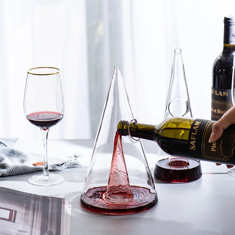

Creative Handmade Glass Wine Decanter Crystal Red Wine Jug Brandy Pourer Aerator Champagne Bottle Home Restaurant Bar Supplies