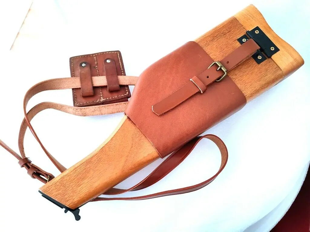 WW2 GERMAN C96 MAUSER BROOMHANDLE HOLSTER AND STOCK MILITARY Ammo Pouch SET COLLECTION | Тематическая одежда и униформа