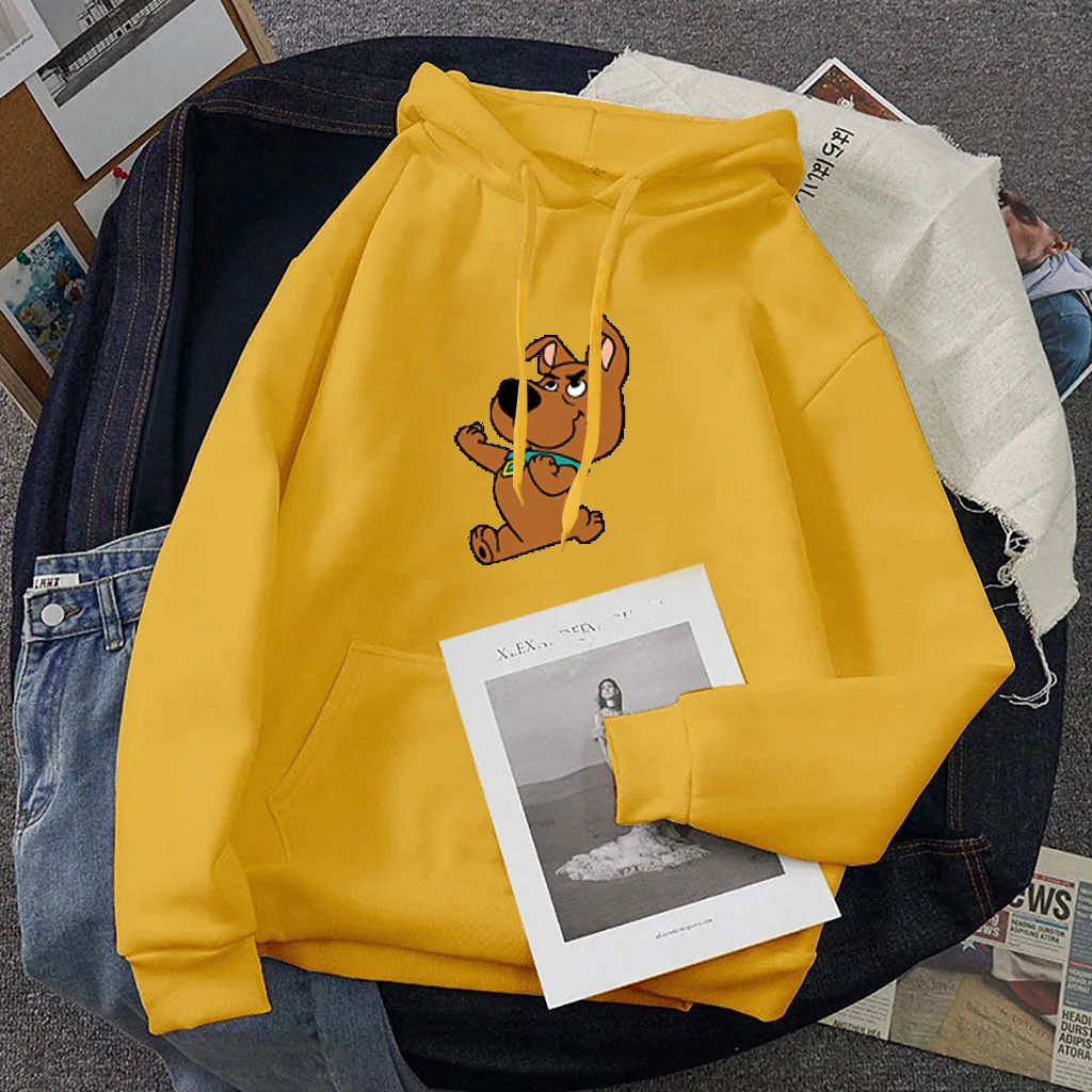 Женская толстовка большого размера с милым принтом собаки толстовки Kawaii верхняя