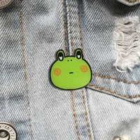 rshczy cute acrylic brooch vintage cartoon frog badges animal pins for backpacks hat shirt coat jewelry gift scarf buckle